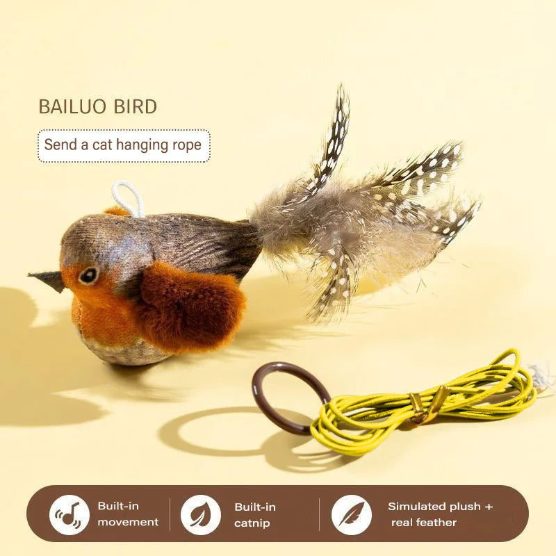Realistic Chirping Bird Cat Toy