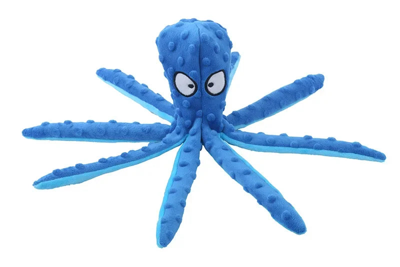 Squeaky Octopus Crinkle Dog Toy