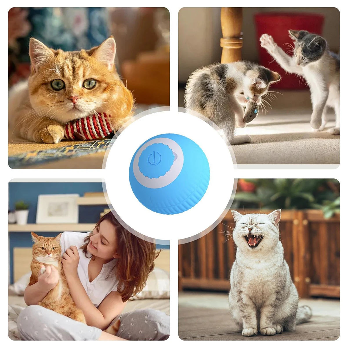 Smart Auto-Rolling Ball Cat Toy
