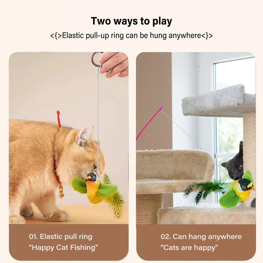 Realistic Chirping Bird Cat Toy