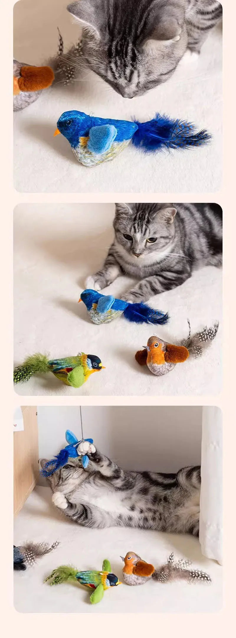 Realistic Chirping Bird Cat Toy
