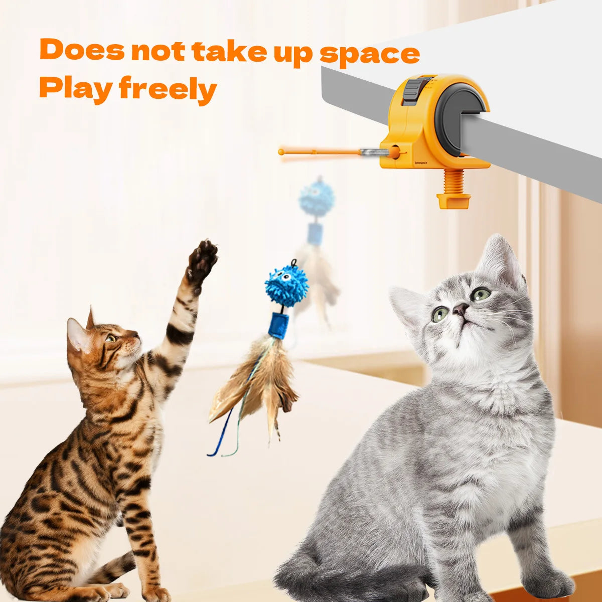 Automatic Feather Wand Cat Toy