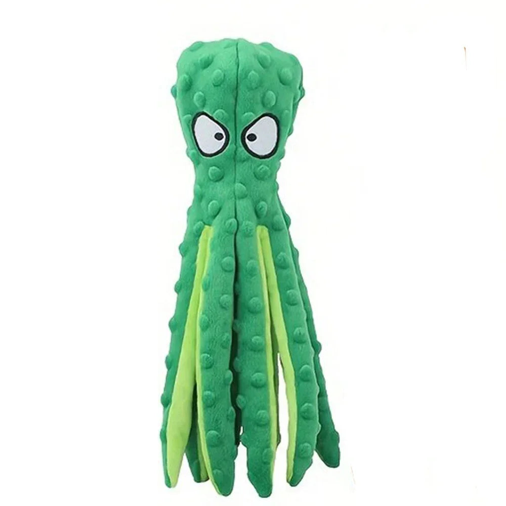 Squeaky Octopus Crinkle Dog Toy