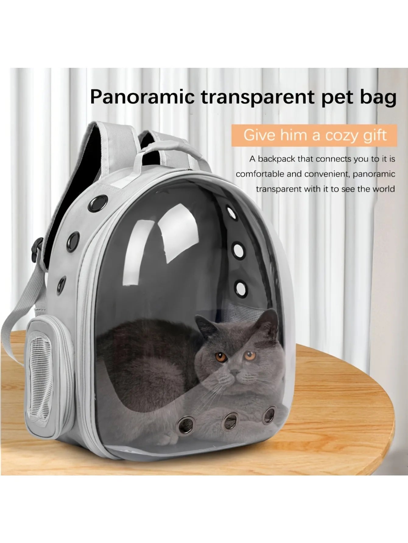 Clear Window Cat Carrier Backpack