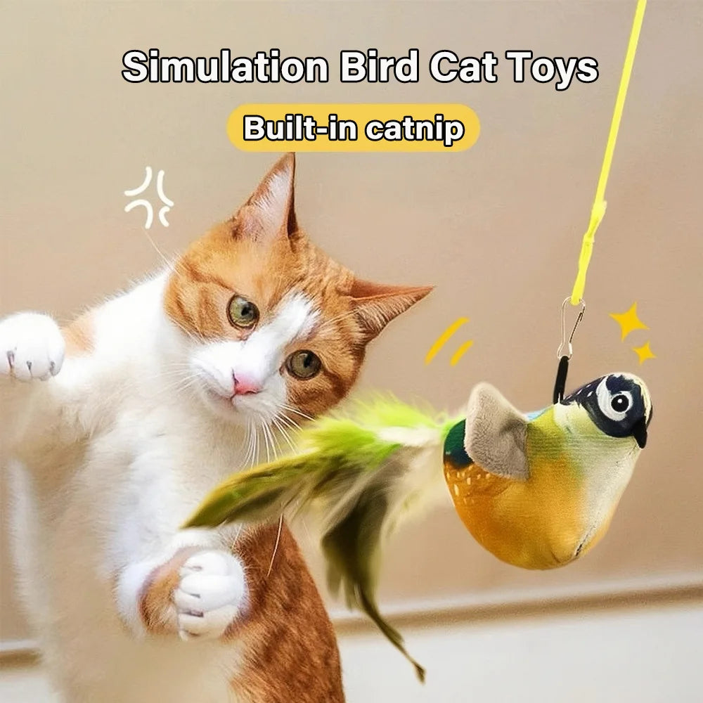 Realistic Chirping Bird Cat Toy