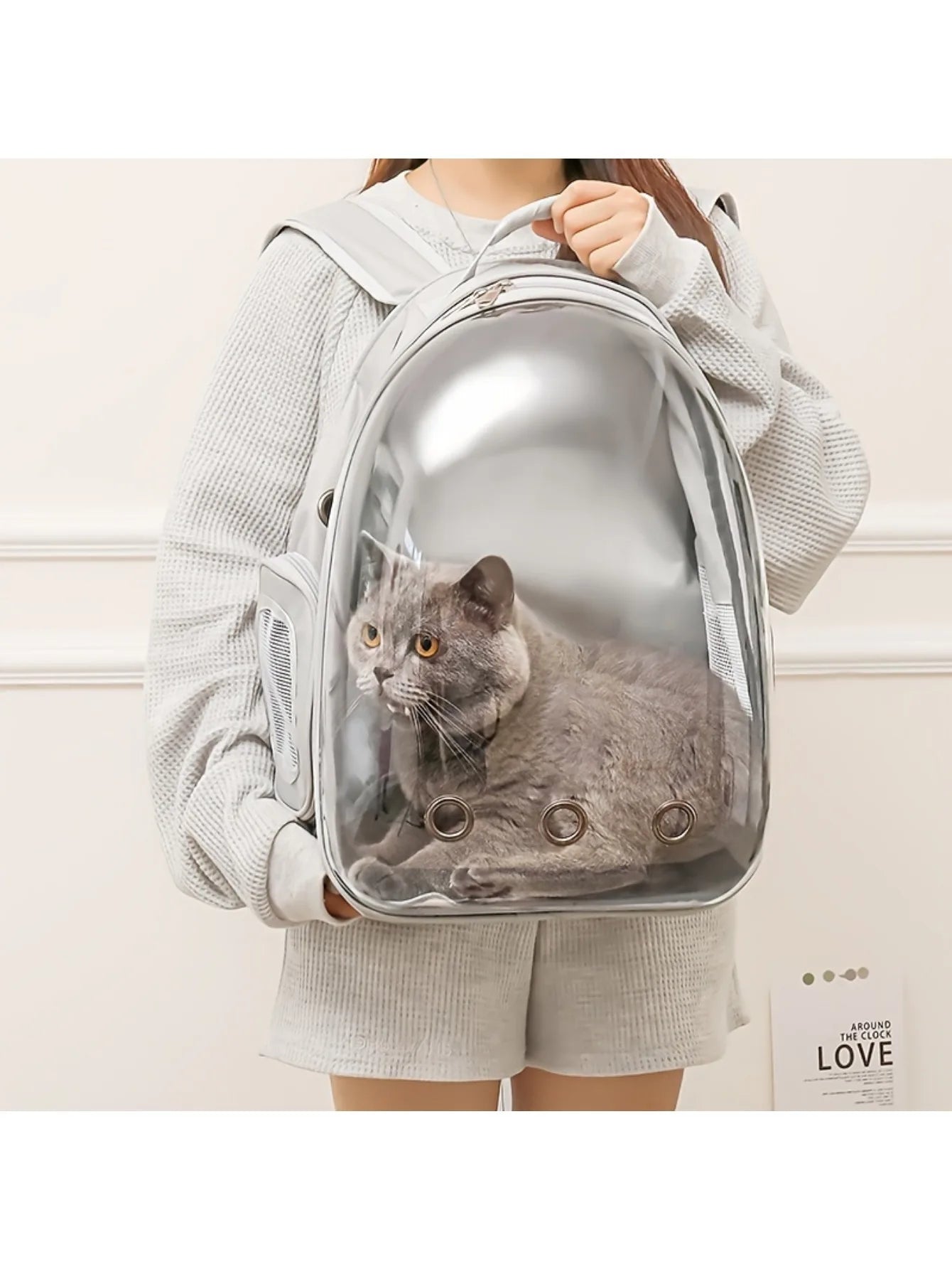 Clear Window Cat Carrier Backpack