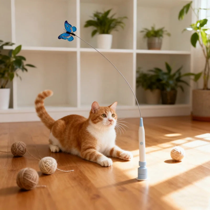 Butterfly Flutter Suction Cup Cat Toy