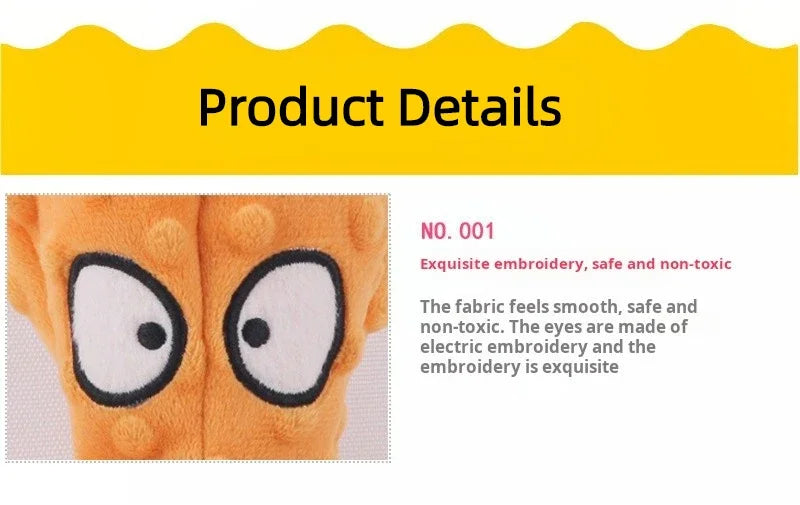Squeaky Octopus Crinkle Dog Toy