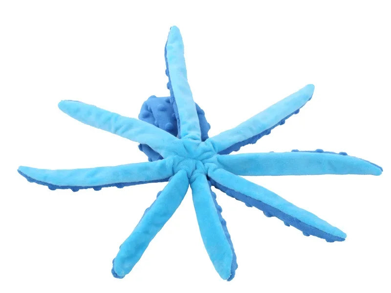 Squeaky Octopus Crinkle Dog Toy