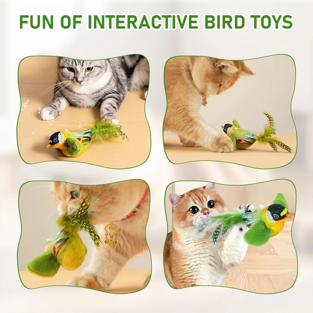 Realistic Chirping Bird Cat Toy