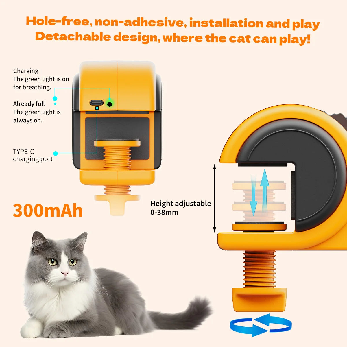 Automatic Feather Wand Cat Toy