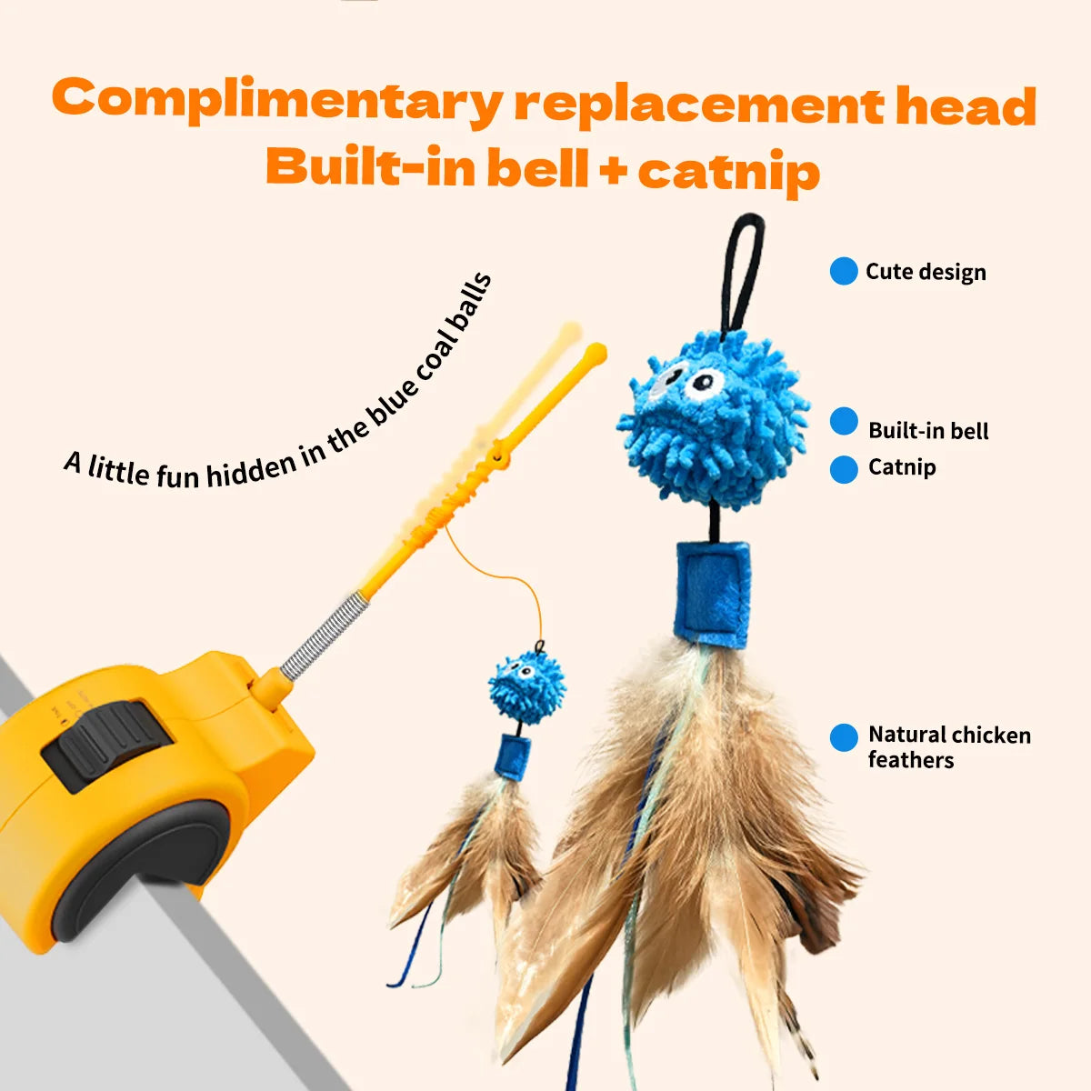 Automatic Feather Wand Cat Toy