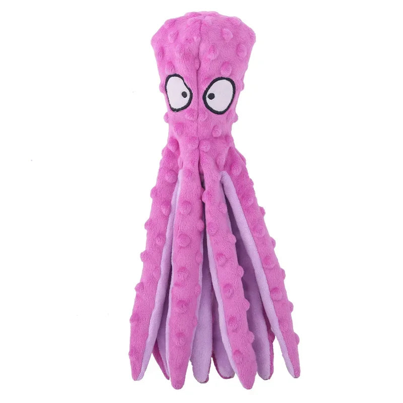 Squeaky Octopus Crinkle Dog Toy