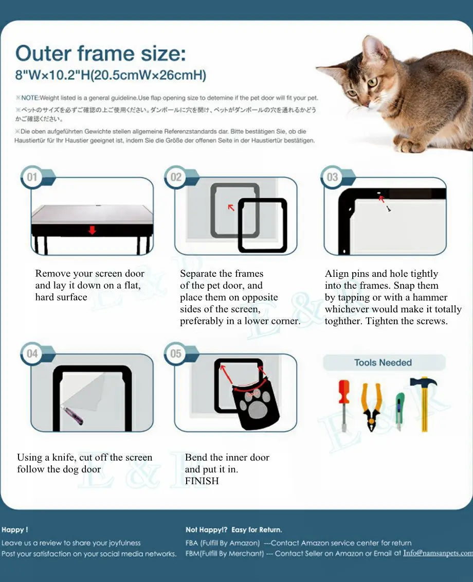 Magnetic Pet Door Screen