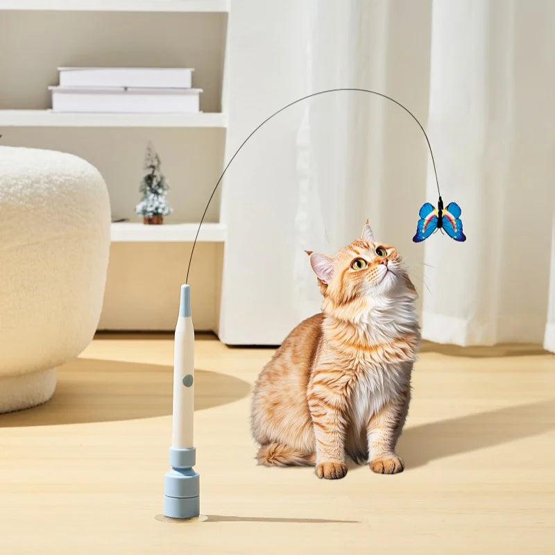 Butterfly Flutter Suction Cup Cat Toy
