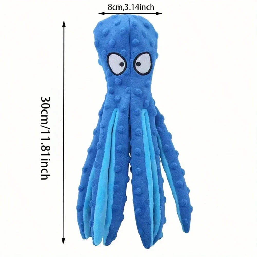 Squeaky Octopus Crinkle Dog Toy