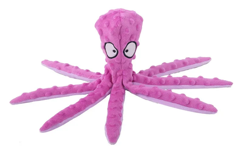 Squeaky Octopus Crinkle Dog Toy