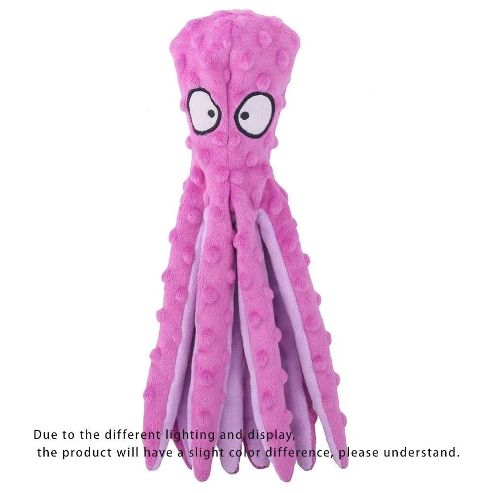 Squeaky Octopus Crinkle Dog Toy