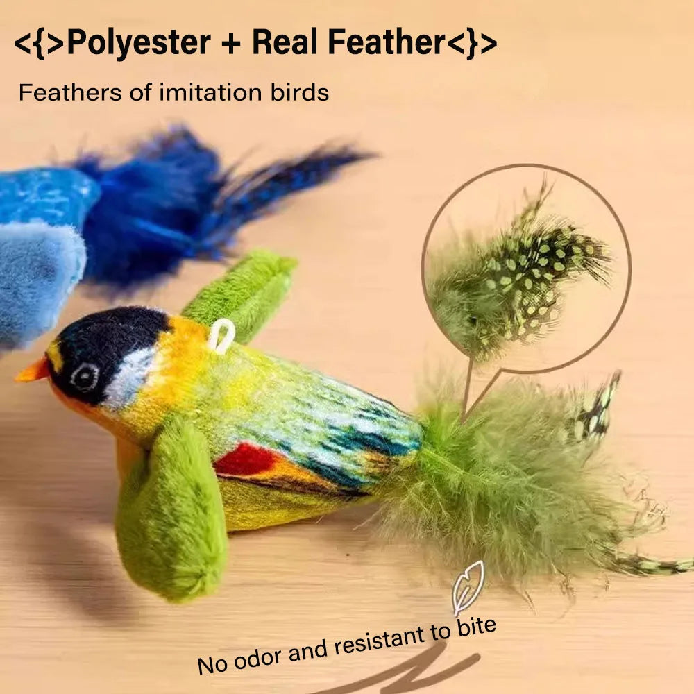 Realistic Chirping Bird Cat Toy